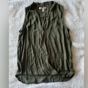 Green Polkadot Sleeveless Top